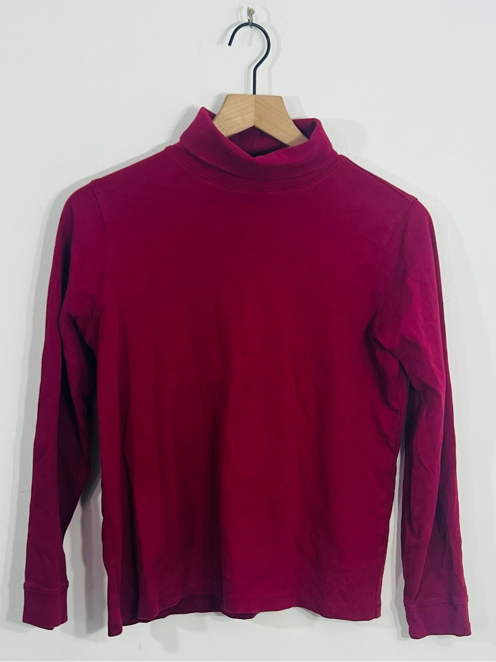 L.L. Bean Red Pullover Long Sleeve Turtleneck Sweater Casual Outdoor Preppy Sz M